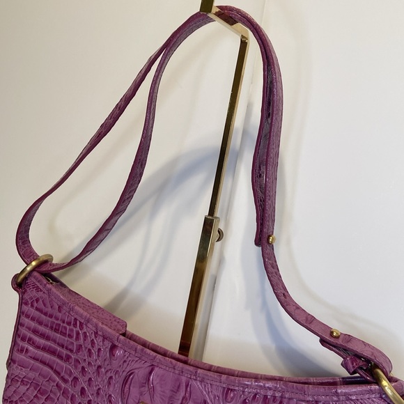 Brahmin Vibrant Pink Croc-Embossed Bag - Picture 8 of 15